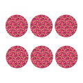 Monkey And Banana Pattern Print Coaster Set