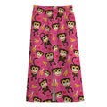 Monkey And Banana Pattern Print Cotton Front Slit Maxi Skirt