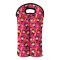 Monkey And Banana Pattern Print Double Neoprene Wine Tote