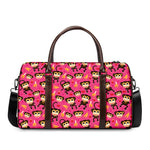 Monkey And Banana Pattern Print Duffle Bag
