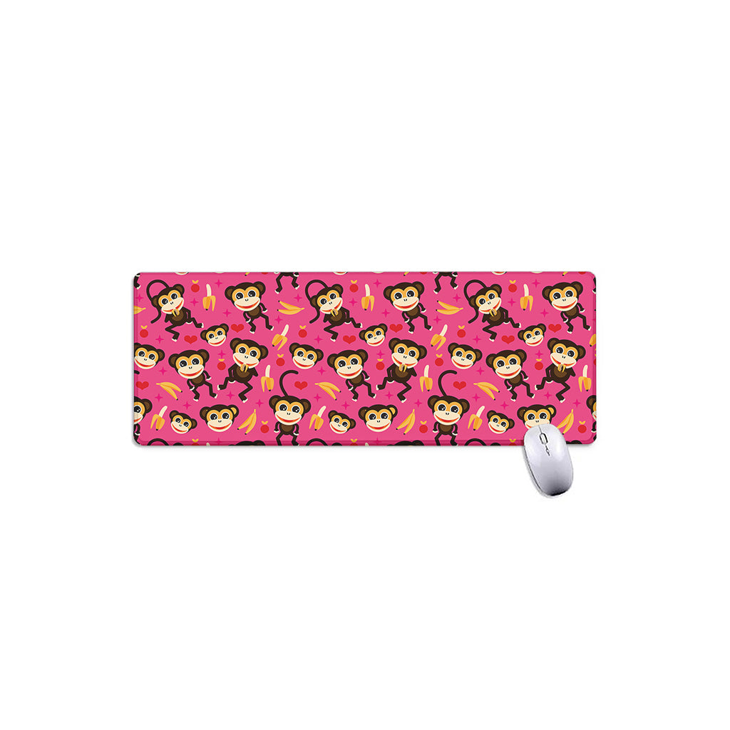 Monkey And Banana Pattern Print Extended Mouse Pad