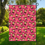 Monkey And Banana Pattern Print Garden Flag