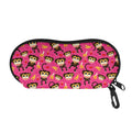 Monkey And Banana Pattern Print Glasses Case