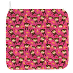Monkey And Banana Pattern Print Hand Towel