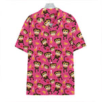 Monkey And Banana Pattern Print Hawaiian Shirt