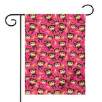 Monkey And Banana Pattern Print House Flag