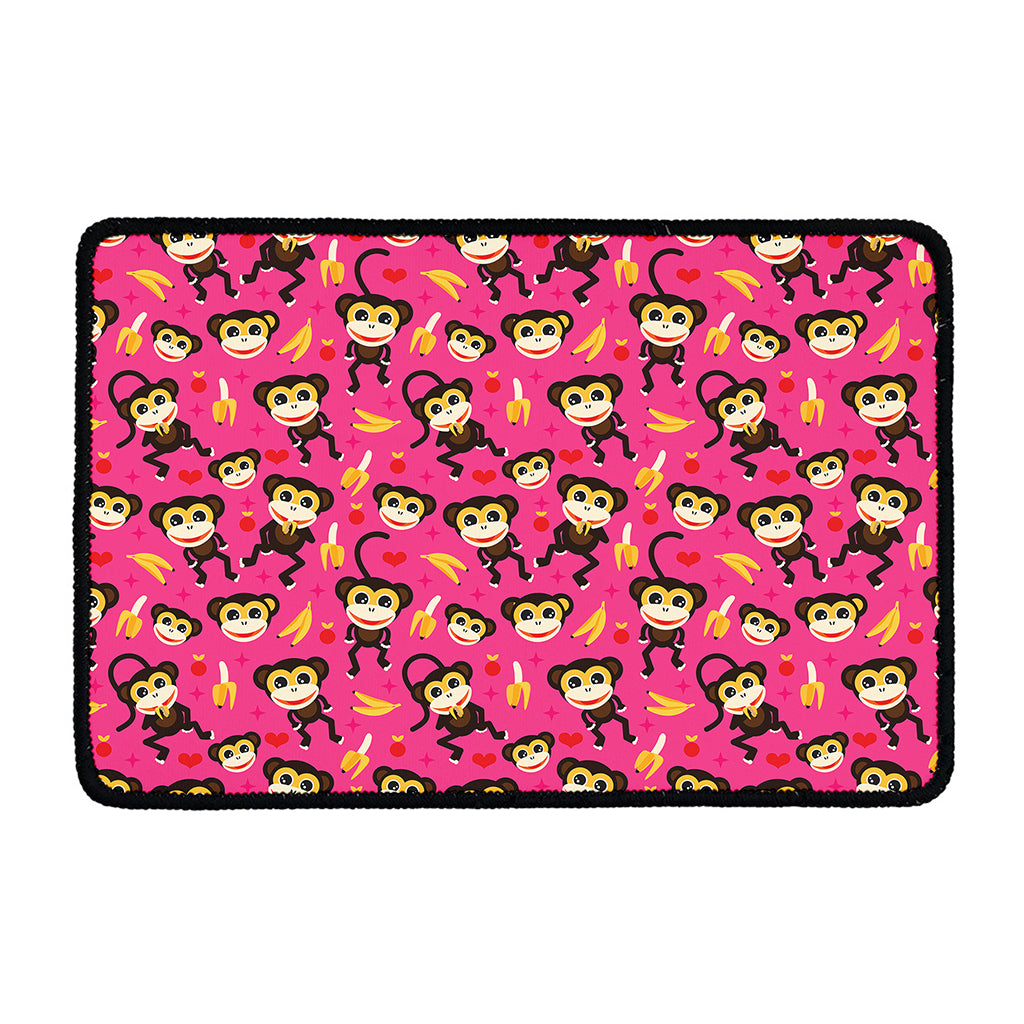 Monkey And Banana Pattern Print Kitchen Mat