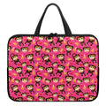 Monkey And Banana Pattern Print Laptop Sleeve With Handle