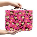 Monkey And Banana Pattern Print Leather Bible Cover