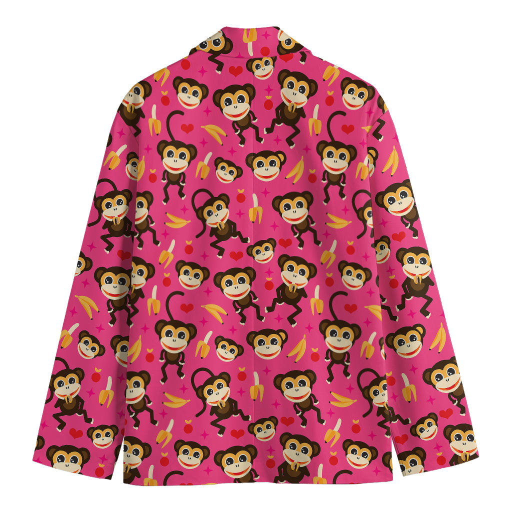 Monkey And Banana Pattern Print Men's Blazer