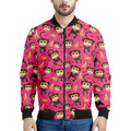Monkey And Banana Pattern Print Men's Bomber Jacket