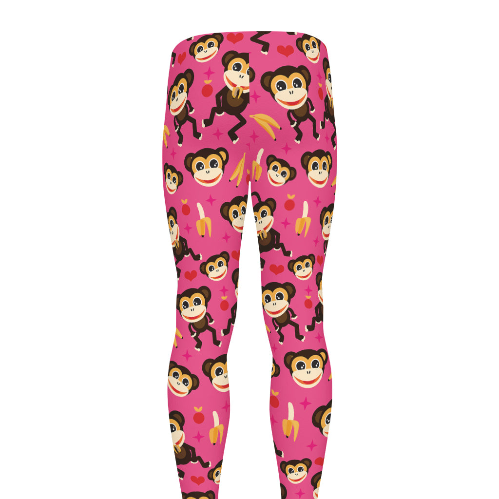 Monkey And Banana Pattern Print Men's leggings