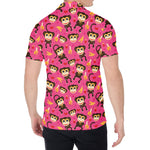 Monkey And Banana Pattern Print Men's Shirt