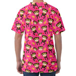 Monkey And Banana Pattern Print Men's Velvet T-Shirt