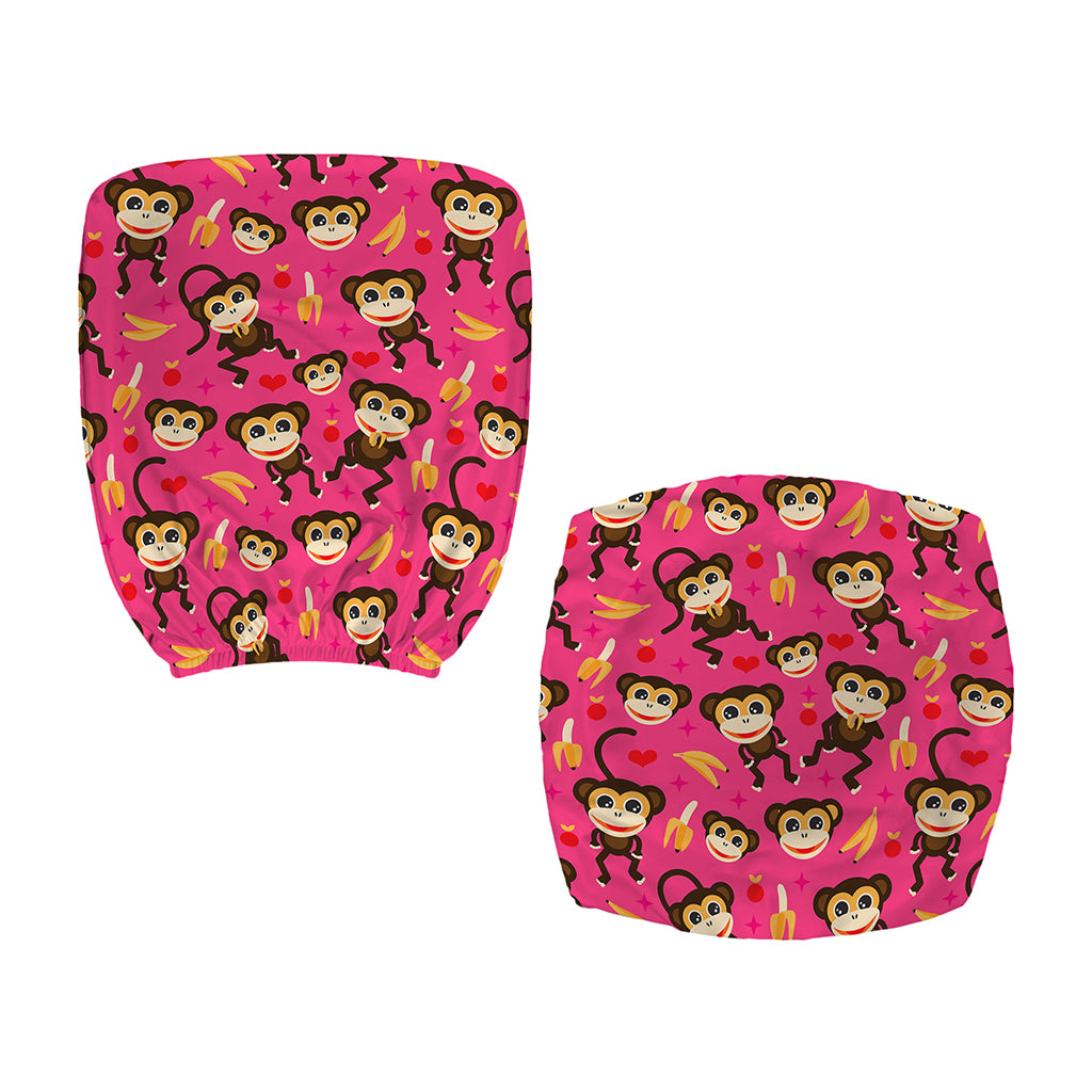 Monkey And Banana Pattern Print Office Chair Cover