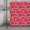 Monkey And Banana Pattern Print Polyester Shower Curtain