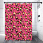 Monkey And Banana Pattern Print Premium Shower Curtain