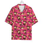 Monkey And Banana Pattern Print Rayon Hawaiian Shirt
