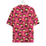 Monkey And Banana Pattern Print Rayon Hawaiian Shirt