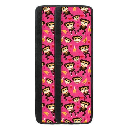 Monkey And Banana Pattern Print Refrigerator Handle Covers