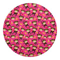 Monkey And Banana Pattern Print Round Blanket