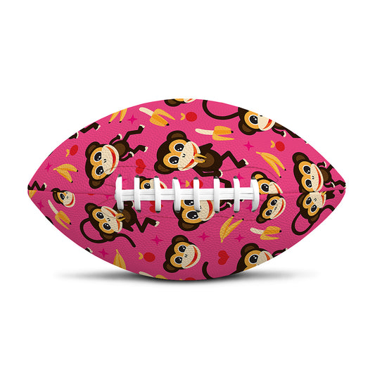 Monkey And Banana Pattern Print Rugby Ball
