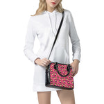 Monkey And Banana Pattern Print Shoulder Handbag