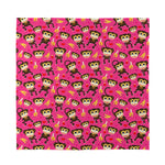 Monkey And Banana Pattern Print Silk Bandana
