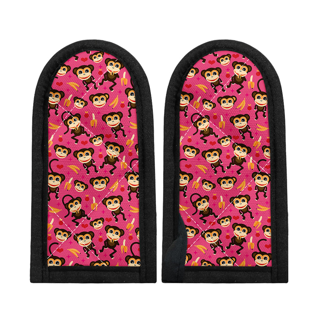 Monkey And Banana Pattern Print Skillet Handle Cover