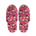 Monkey And Banana Pattern Print Slippers