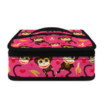 Monkey And Banana Pattern Print Small Lunch Bag