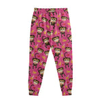 Monkey And Banana Pattern Print Sweatpants