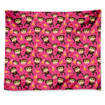 Monkey And Banana Pattern Print Tapestry