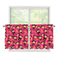 Monkey And Banana Pattern Print Tier Curtains