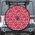 Monkey And Banana Pattern Print Tire Cover With Camera Hole