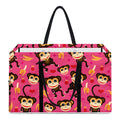 Monkey And Banana Pattern Print Utility Tote Bag