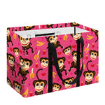 Monkey And Banana Pattern Print Utility Tote Bag