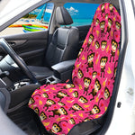 Monkey And Banana Pattern Print Waterproof Car Seat Cover