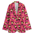 Monkey And Banana Pattern Print Women's Blazer