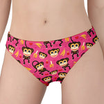 Monkey And Banana Pattern Print Women's Panties