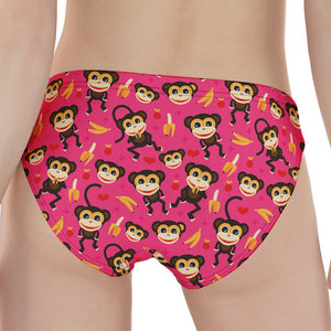 Monkey And Banana Pattern Print Women's Panties