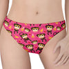 Monkey And Banana Pattern Print Women's Thong