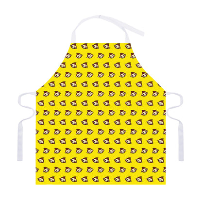 Monkey Emoji Pattern Print Adjustable Apron