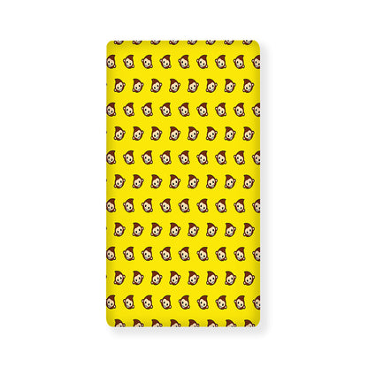 Monkey Emoji Pattern Print Baby Crib Sheet