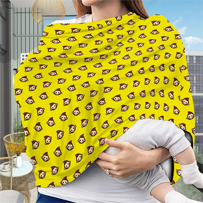 Monkey Emoji Pattern Print Baby Seat Cover
