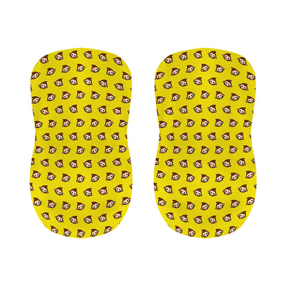 Monkey Emoji Pattern Print Bar Stool Covers