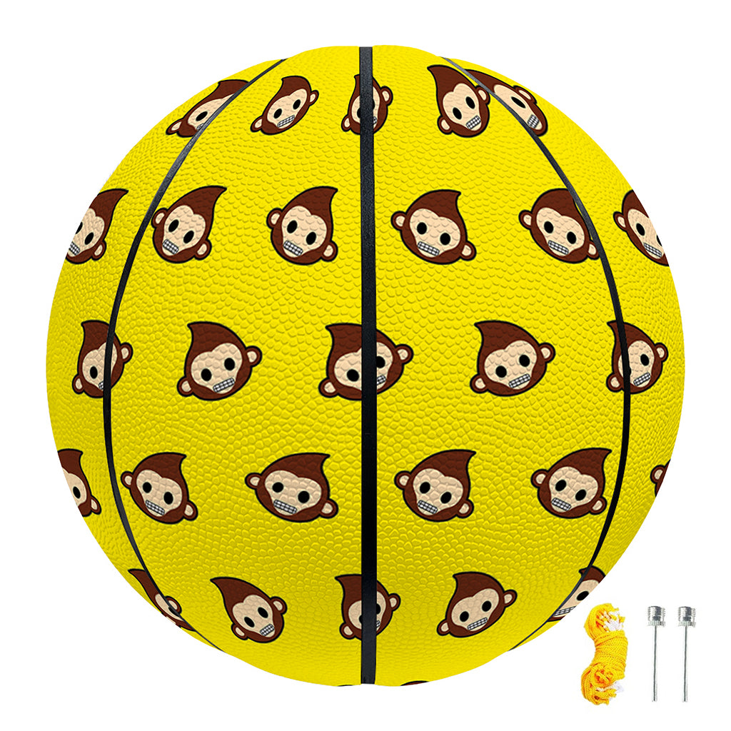 Monkey Emoji Pattern Print Basketball