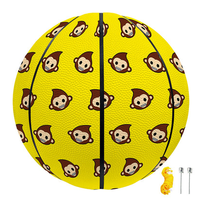 Monkey Emoji Pattern Print Basketball
