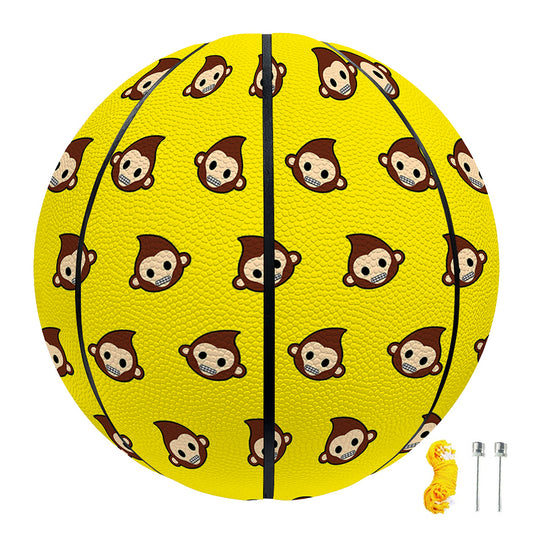 Monkey Emoji Pattern Print Basketball