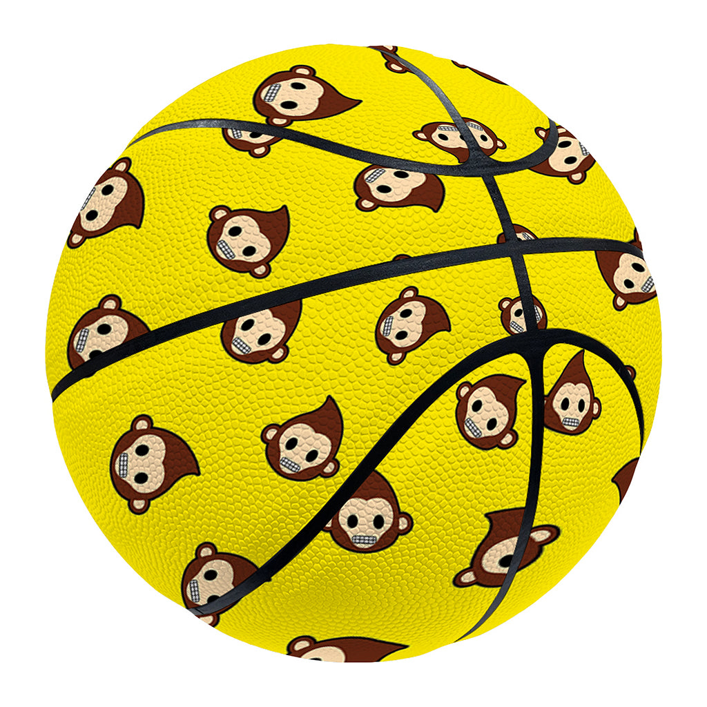 Monkey Emoji Pattern Print Basketball